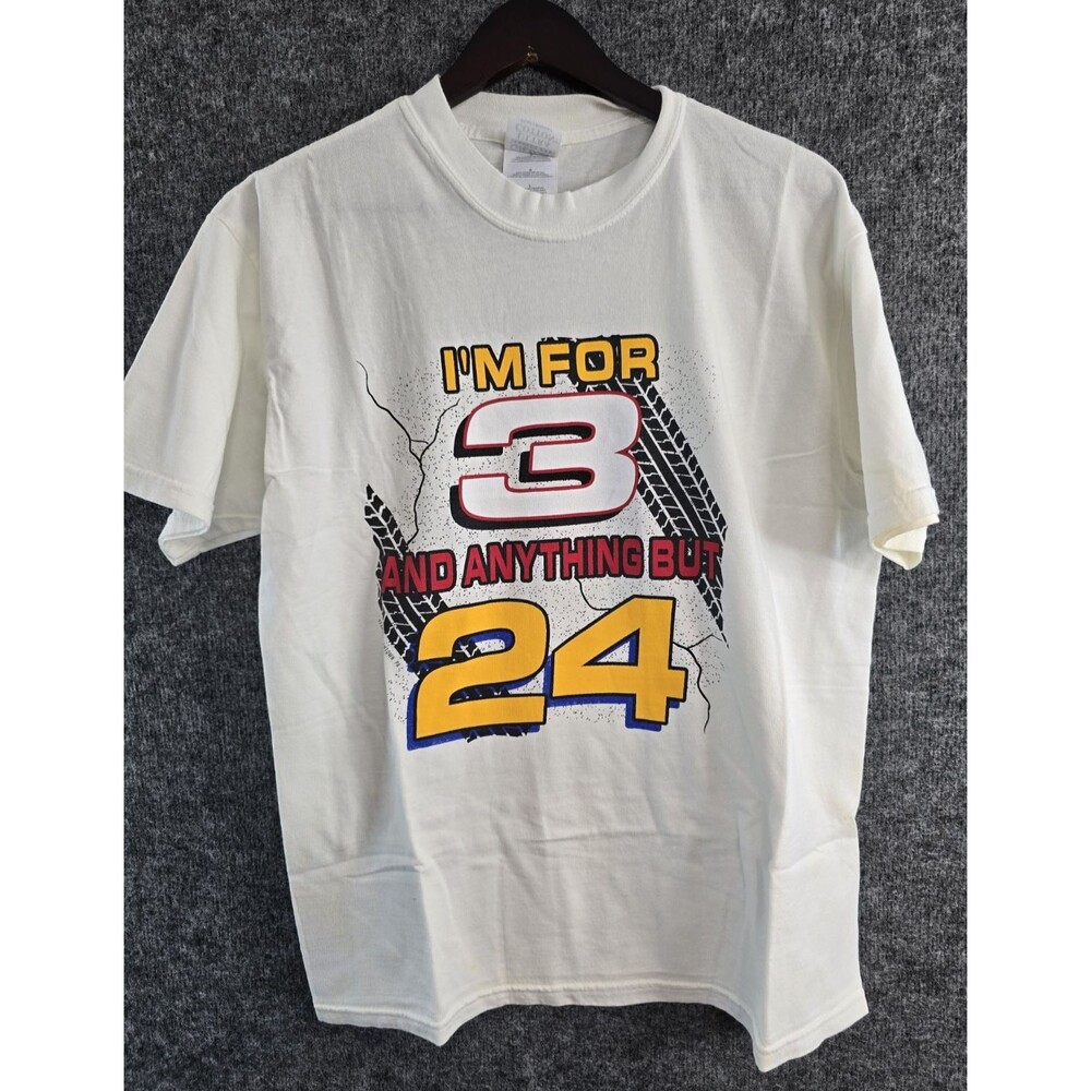 Vintage 90s Dale Earnhardt "I'm For 3 & Anything But 24" Shirt Men’s Size Large